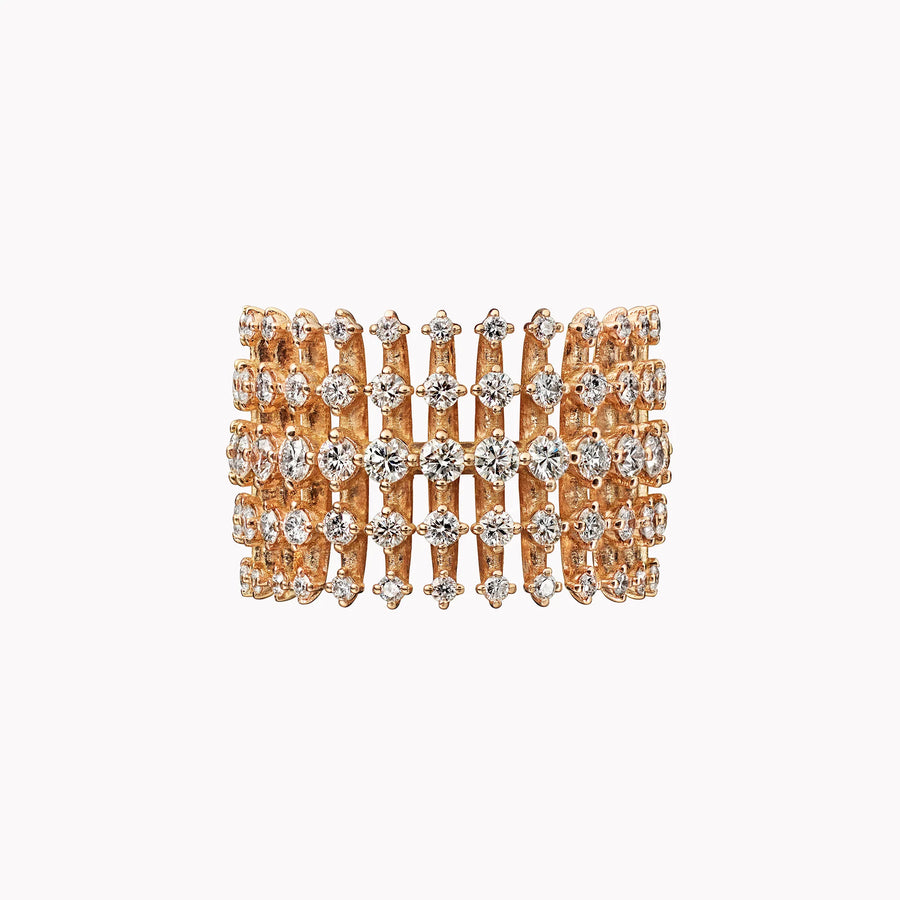 Green Semi-Precious Diamond Ring