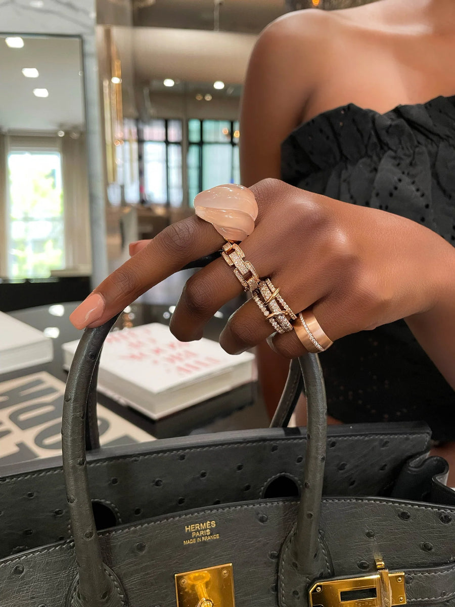 Drop shape Cluster Diamond Ring