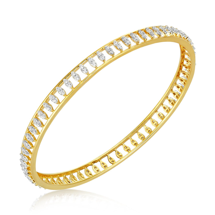 Light Weight Round Diamond Bangle