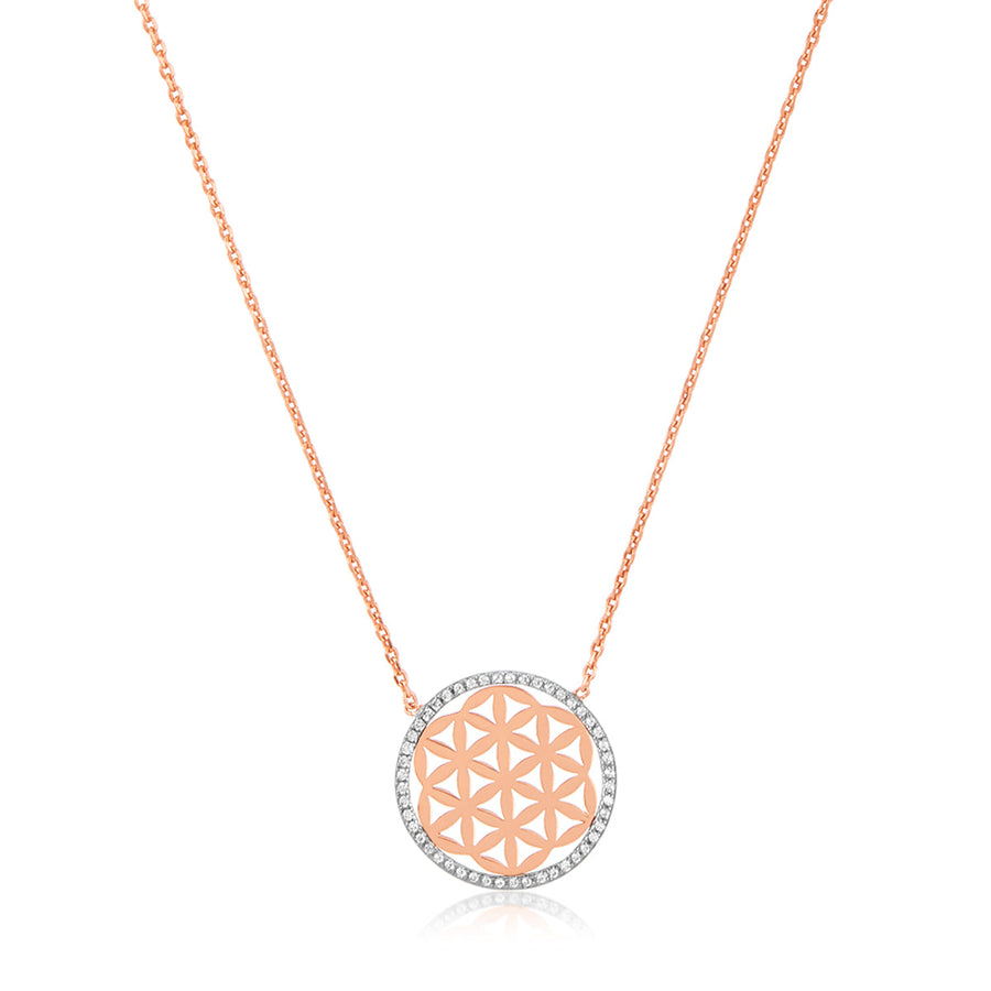 Light Weight Diamond Filigree Necklace