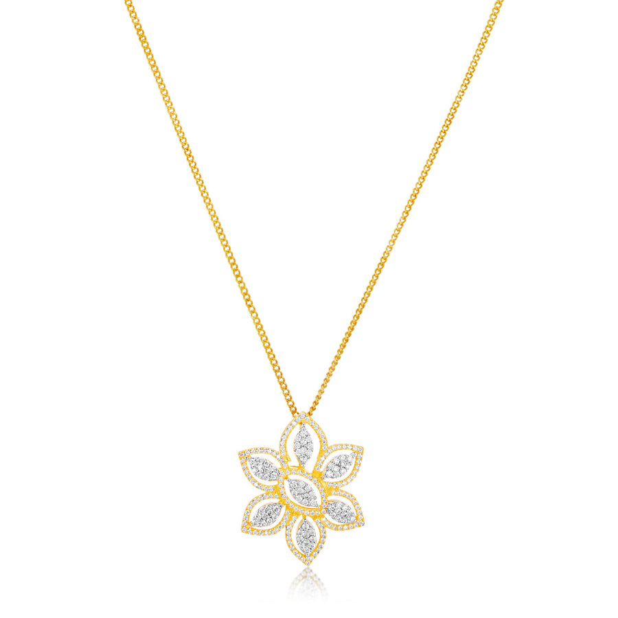 Designer Flower Petal Pendant