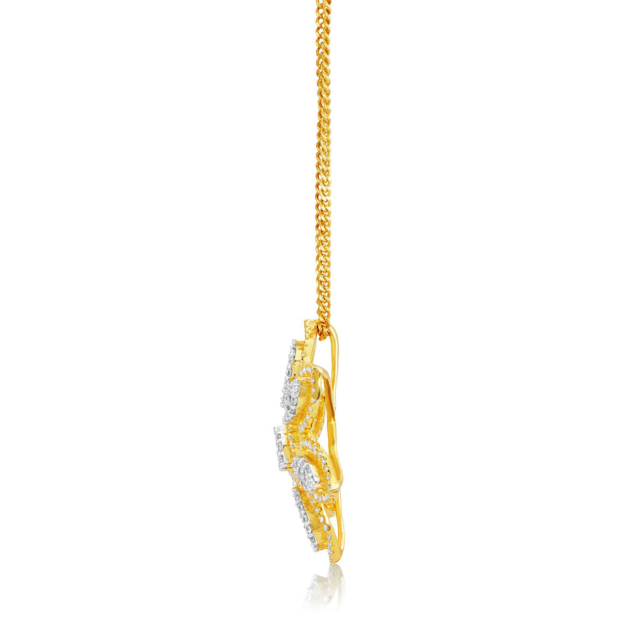 Designer Flower Petal Pendant