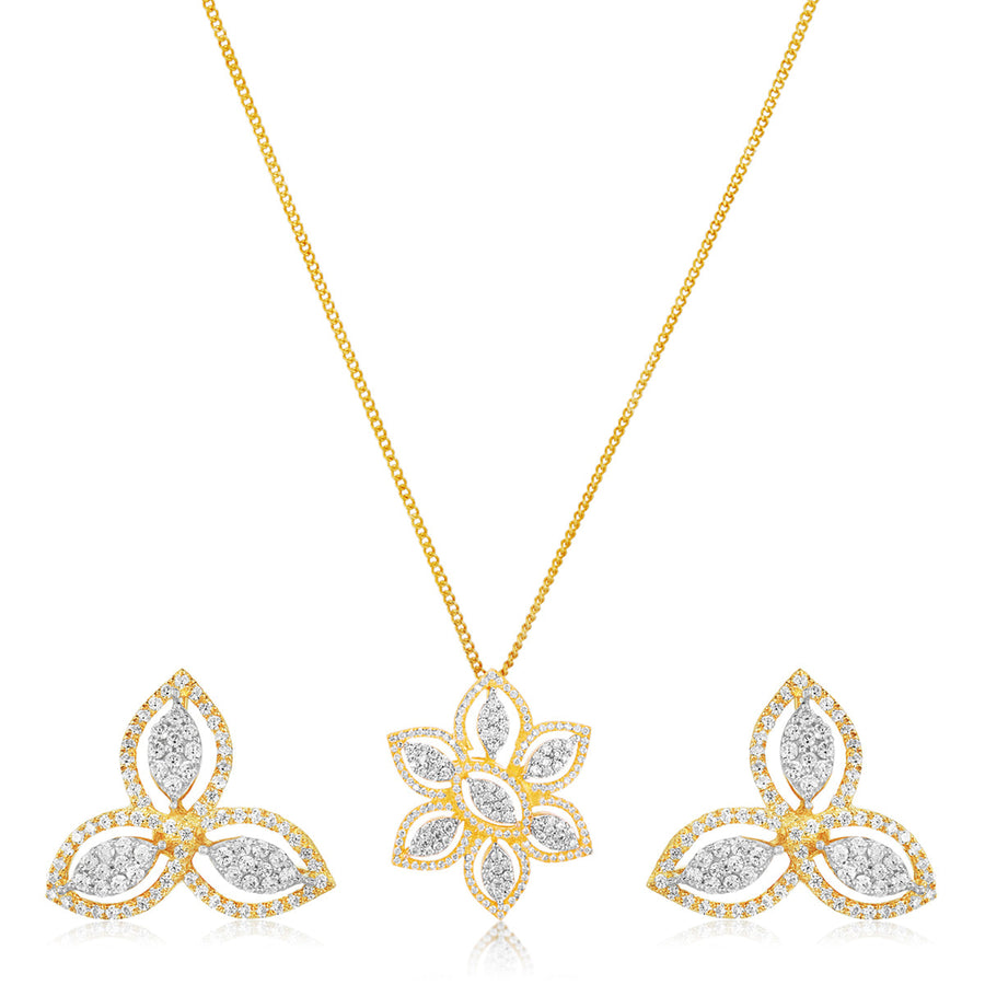 Designer Flower Petal Pendant