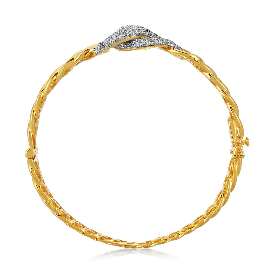 Inter-linked Bangle with Diamond Motif